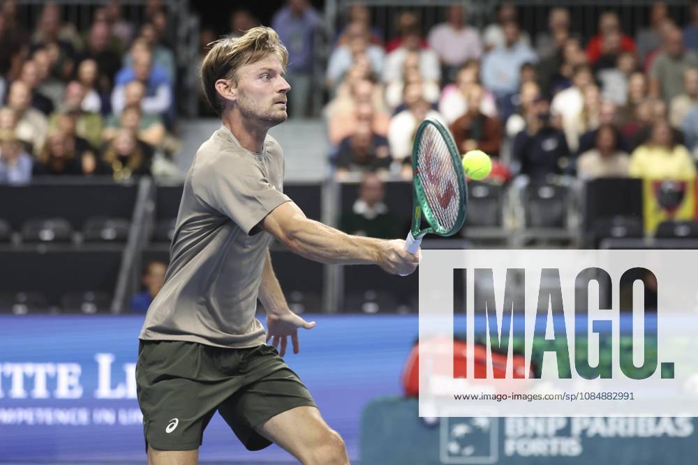 Goffin v Michelsen BNP Paribas Fortis European Open Tennis - 22 10 2026 BRUSSELS, BELGIUM - OCTOBER 22 : David Goffin (BEL) playing against Alex Michelsen (USA) during the BNP Paribas Fortis European Open Round of 16 pictured on October 22, 2026 in Brussels, Belgium, 22 10 2026 Brussels Belgium
