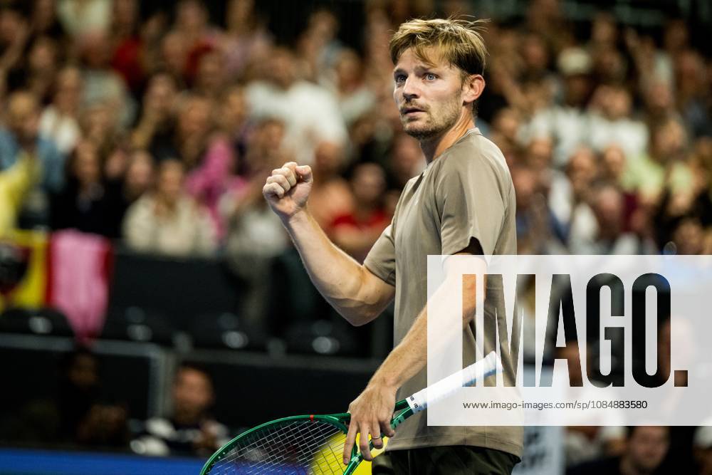 David Goffin of Belgium pictured in action during the European Open ATP, Tennis Herren tennis tournament in Brussels, on Thursday 22 October. This year s edition of the tournament is taking place from 17 to 25 October JASPERxJACOBS x190655838x