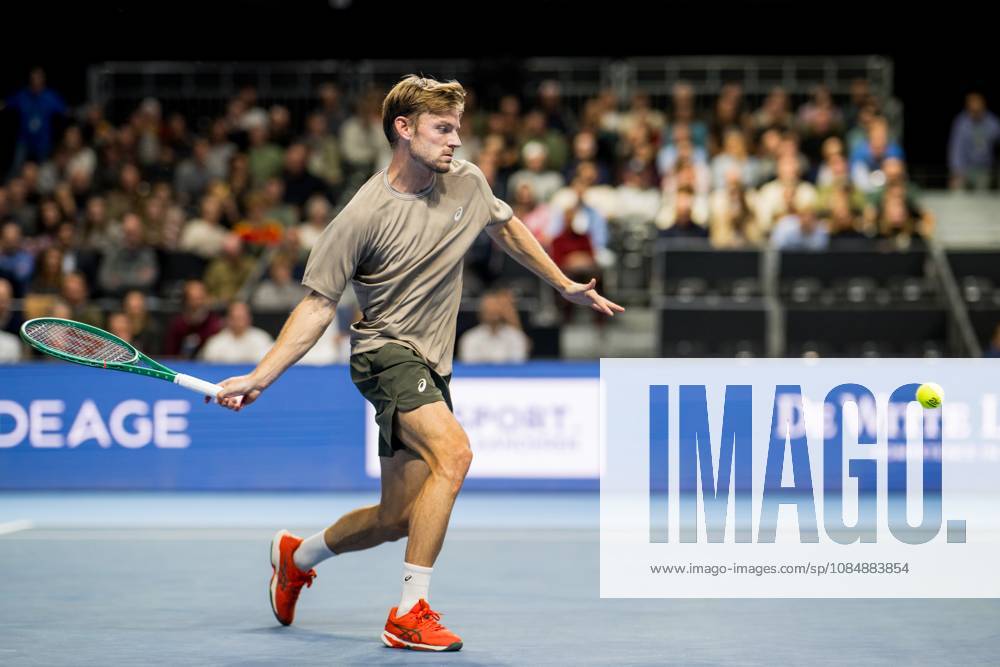 David Goffin of Belgium pictured in action during the European Open ATP, Tennis Herren tennis tournament in Brussels, on Thursday 22 October. This year s edition of the tournament is taking place from 17 to 25 October JASPERxJACOBS x190655975x