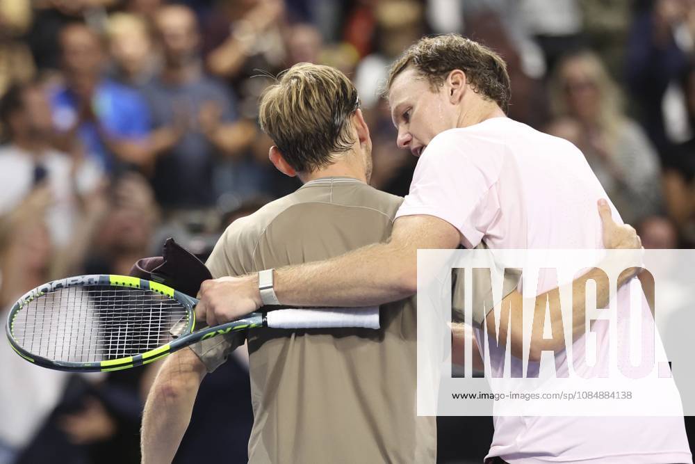 Goffin v Michelsen BNP Paribas Fortis European Open Tennis - 22 10 2026 BRUSSELS, BELGIUM - OCTOBER 22 : David Goffin (BEL) playing against Alex Michelsen (USA) during the BNP Paribas Fortis European Open Round of 16 pictured on October 22, 2026 in Brussels, Belgium, 22 10 2026 Brussels Belgium