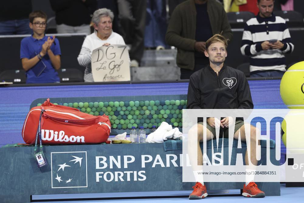 Goffin v Michelsen BNP Paribas Fortis European Open Tennis - 22 10 2026 BRUSSELS, BELGIUM - OCTOBER 22 : Last match and end of career for David Goffin (BEL) during the BNP Paribas Fortis European Open Round of 16 pictured on October 22, 2026 in Brussels, Belgium, 22 10 2026 Brussels Belgium