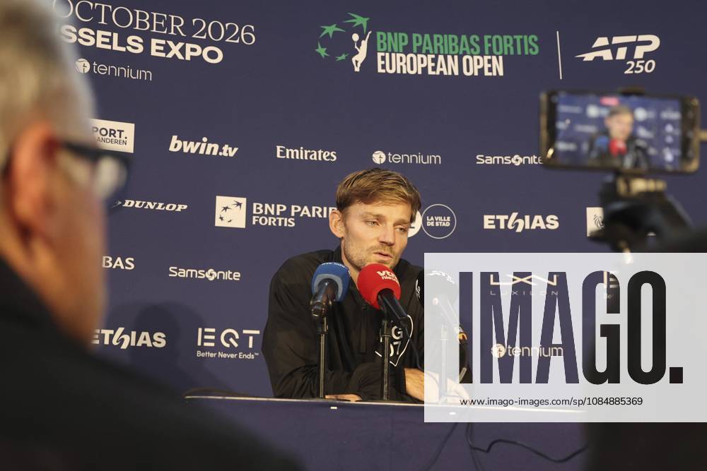 Goffin v Michelsen BNP Paribas Fortis European Open Tennis - 22 10 2026 BRUSSELS, BELGIUM - OCTOBER 22 : Last single match and end of career for David Goffin (BEL) during the BNP Paribas Fortis European Open Round of 16 pictured on October 22, 2026 in Brussels, Belgium, 22 10 2026 Brussels Belgium