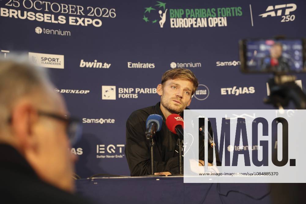 Goffin v Michelsen BNP Paribas Fortis European Open Tennis - 22 10 2026 BRUSSELS, BELGIUM - OCTOBER 22 : Last single match and end of career for David Goffin (BEL) during the BNP Paribas Fortis European Open Round of 16 pictured on October 22, 2026 in Brussels, Belgium, 22 10 2026 Brussels Belgium