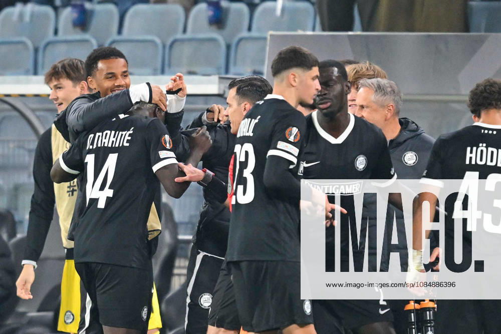 SOCCER - UEFA EL, Sturm vs Marseille GRAZ,AUSTRIA,22.OCT.26 - SOCCER - UEFA Europa League, SK Sturm Graz vs Olympique de Marseille. Image shows the rejoicing of Sturm. GEPAxpictures Retkoceri