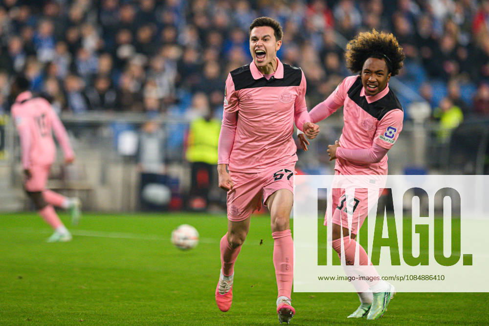 Timur Tuterov celebrates his goal during the UEFA Europa League 2026 27 League Phase MD3 match between teams of Lech Poznan and Sunderland AFC in Poznan, Poland (Tomasz Karczewski Ball Raw Images) Poznan Enea Arena Poland