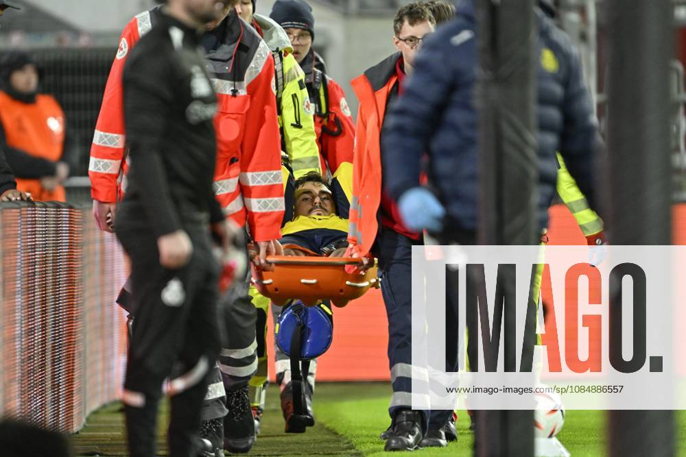 Royale Union Saint-Gilloise v Hapoel Beer-Sheva FC - UEFA Europa League DUSSELDORF, GERMANY - OCTOBER 22 : Biondic Mateo forward of Royale Union Saint-Gilloise injured during the UEFA Europa League 2026 27 League Phase matchday 3 match between Royale Union Saint-Gilloise and Hapoel Beer-Sheva FC on October 22, 2026 in Dusseldorf, Germany, 22 10 2026 Dusseldorf Germany