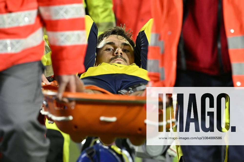 Royale Union Saint-Gilloise v Hapoel Beer-Sheva FC - UEFA Europa League DUSSELDORF, GERMANY - OCTOBER 22 : Biondic Mateo forward of Royale Union Saint-Gilloise injured during the UEFA Europa League 2026 27 League Phase matchday 3 match between Royale Union Saint-Gilloise and Hapoel Beer-Sheva FC on October 22, 2026 in Dusseldorf, Germany, 22 10 2026 Dusseldorf Germany
