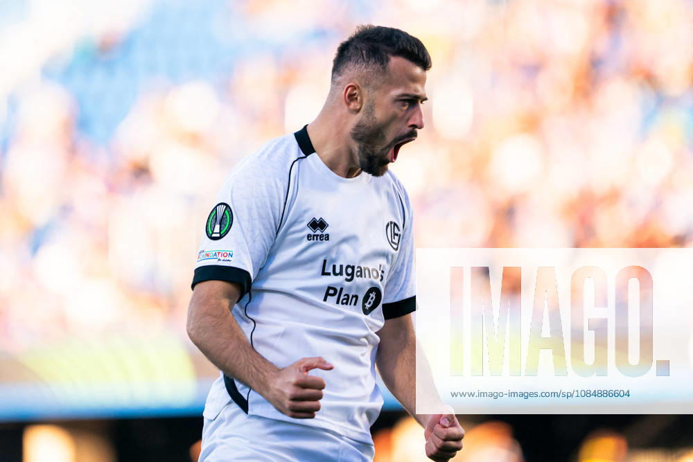 SOCCER - UEFA Conference League - Getafe CF vs. Lugano Photo by IPA ABACAPRESS.COM90038351 - MADRID, SPAIN - OCTOBER 21: Albian Ajeti of FC Lugano celebrates a goal during the UEFA Champions League 2026 27 Group Stage Matchday 3 match between Real Madrid CF and RB Leipzig at Santiago Bernabéu Stadium on October 21, 2026, in Madrid, Spain. (Tomas Garrido TGB Photo during the Getafe CF vs. Lugano UEFA Conference League soccer match in Getafe, Spain, on October 22, 2026 Getafe Spain