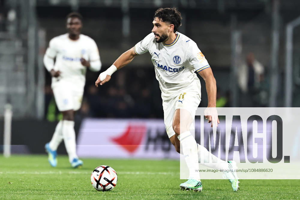 SOCCER - UEFA EL, Sturm vs Marseille GRAZ,AUSTRIA,22.OCT.26 - SOCCER - UEFA Europa League, SK Sturm Graz vs Olympique de Marseille. Image shows Neal Maupay (Marseille). GEPAxpictures Bauer