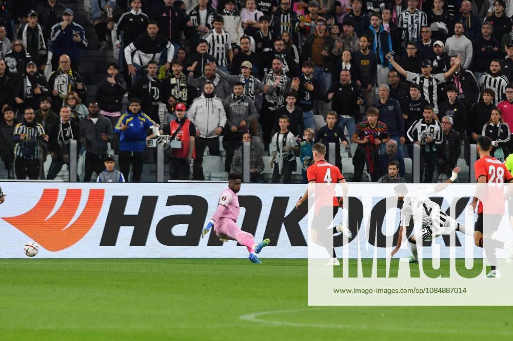 Foto IPP Massimo Rana Torino 22-09-2026 Calcio Europa League 2026 2027 Juventus-Rennes nella foto il gol di zeki celik per il momentaneo 1 a 0 della Juventus Italy Photo Press - World Copyright italy ITALY