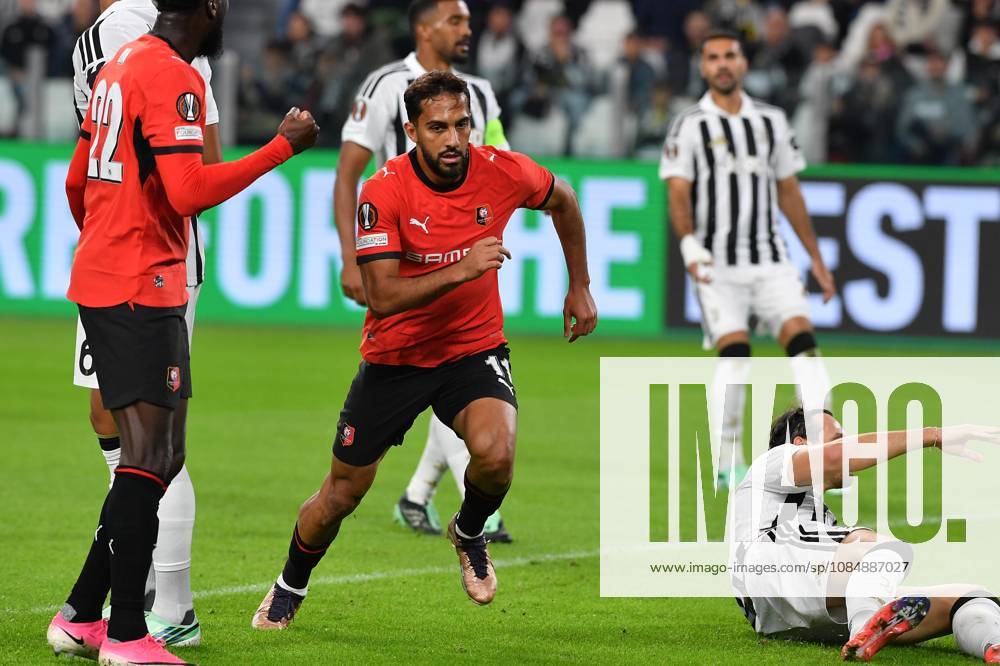 Foto IPP Massimo Rana Torino 22-09-2026 Calcio Europa League 2026 2027 Juventus-Rennes nella foto Musa Al-Taamari esulta dopo il suo gol dell 1 a 1 del Rennes Italy Photo Press - World Copyright italy ITALY