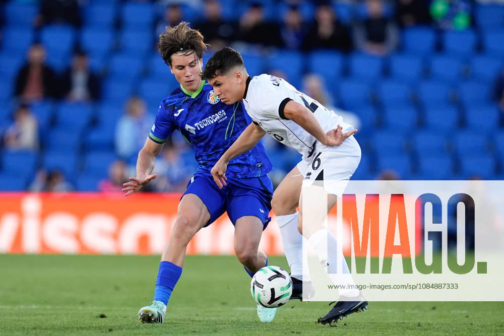 Mattia Zanotti of FC Lugano and Davinchi of Getafe CF compete for the ball during the UEFA Conference League 2026 27 League Phase MD2 football match between Getafe CF and FC Lugano at Coliseum de Getafe stadium on October 22, 2026, in Getafe, Spain. Getafe Spain - ZUMAa181 20261022_zaa_a181_029