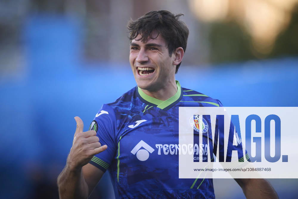 RAYO VALLECANO v FC LUGANO. UEFA EUROPA CONFERENCE LEAGUE 2026 2027. MATCHDAY 2. Getafe CF s Ivan Azon celebrates goal during UEFA Europa Conference League 2026 2027, Matchday 2. October 22, 2026. (ALTERPHOTOS Jorge Ropero) GetafeSpain