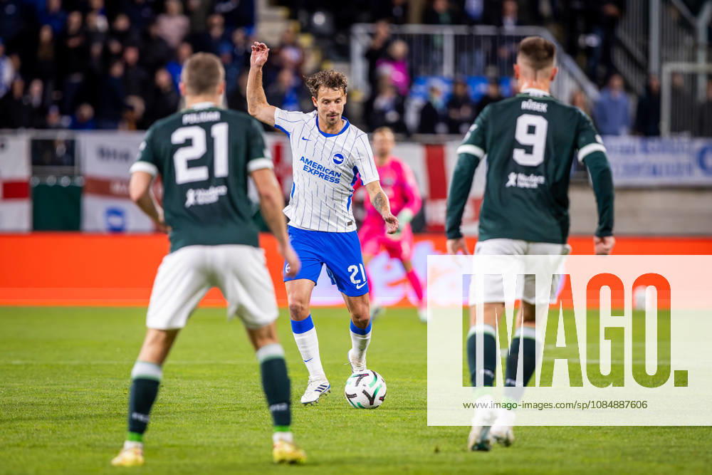 JABLONEC - BRIGHTON Olivier Boscagli of Brighton during the matchday 2 of League phase round of UEFA Conference league football match between FK Jablonec and Brighton and Hove Albion at Stadion Strelnice. Jablonec nad Nisou, Czechia, October 22, 2026. Photo by Branislav Racko