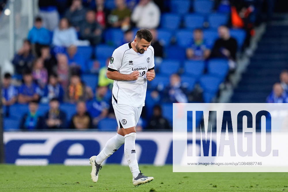 Albian Ajeti of FC Lugano celebrates after scoring his team s third goal during the UEFA Conference League 2026 27 League Phase MD2 football match between Getafe CF and FC Lugano at Coliseum de Getafe stadium on October 22, 2026, in Getafe, Spain. Getafe Spain - ZUMAa181 20261022_zaa_a181_035