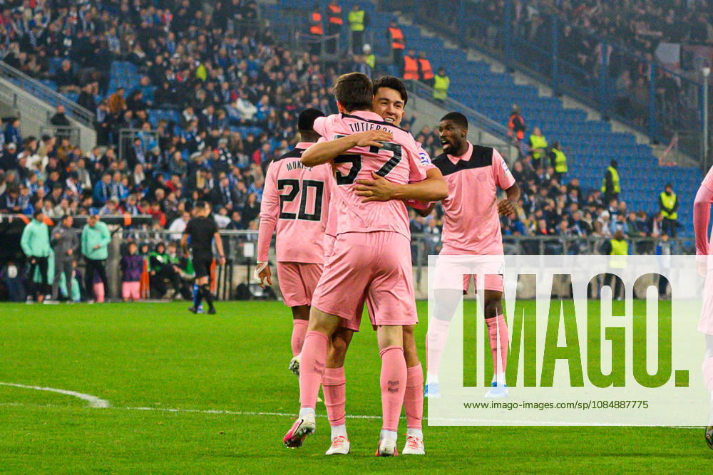 Timur Tuterov celebrates his goal during the UEFA Europa League 2026 27 League Phase MD3 match between teams of Lech Poznan and Sunderland AFC in Poznan, Poland (Tomasz Karczewski Ball Raw Images) Poznan Enea Arena Poland