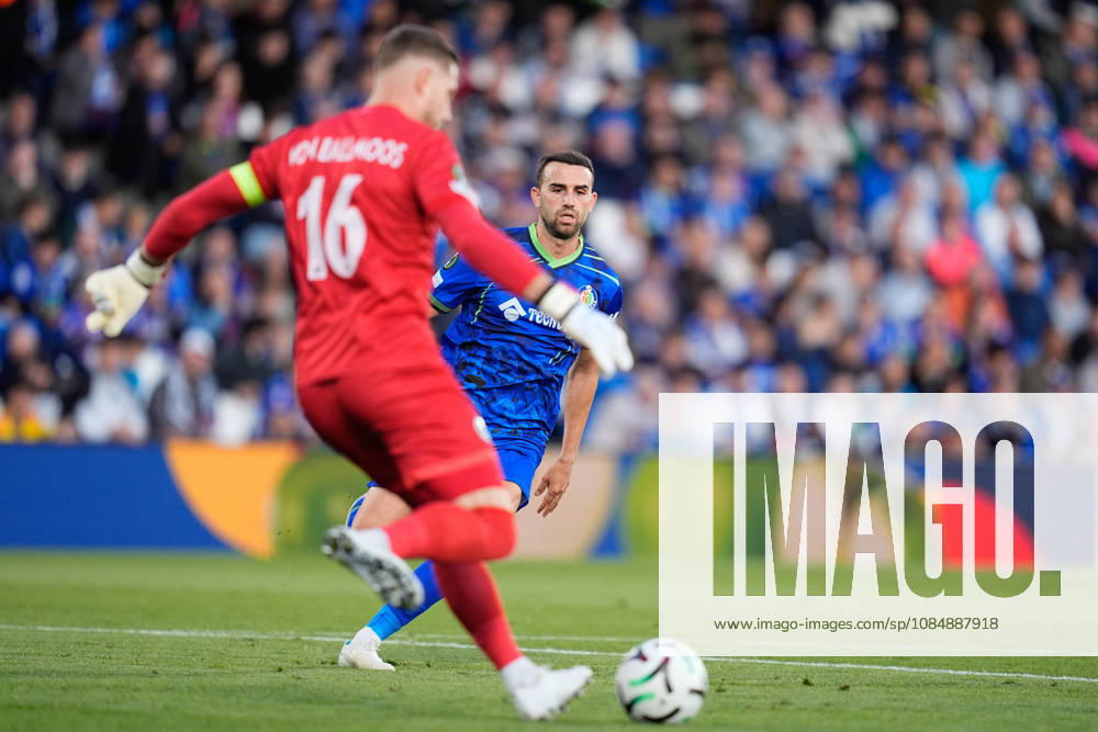 Borja Mayoral of Getafe CF in action during the UEFA Conference League 2026 27 League Phase MD2 football match between Getafe CF and FC Lugano at Coliseum de Getafe stadium on October 22, 2026, in Getafe, Spain. Getafe Spain - ZUMAa181 20261022_zaa_a181_042