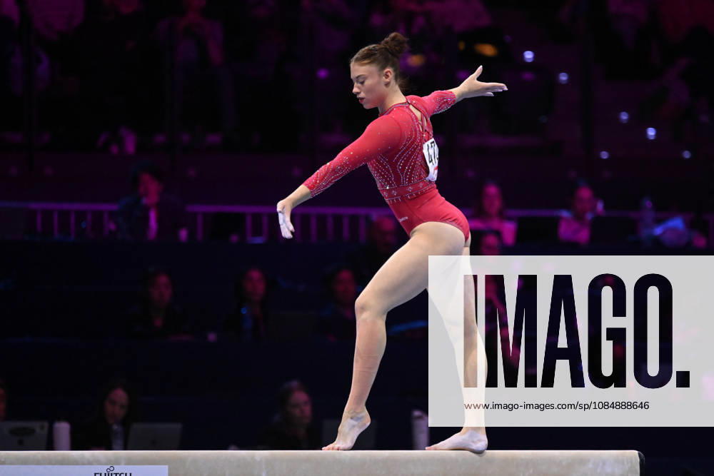 IPA90039600 - Morgane OSYSSEK-REIMER (FRA) on the balance beam during the 54th Artistic Gymnastics World Championships in Rotterdam, Netherlands, on October 21, 2026