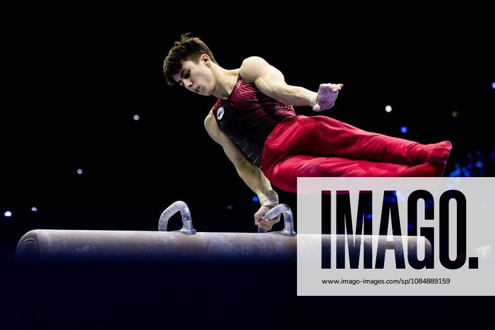 ROTTERDAM - Arsenii Dukhno (WG2) during the All-Around final at the World Gymnastics Championships in Rotterdam Ahoy. IRIS VAN DEN BROEK ANP ANPxSportx IVx 573287548 originalFilename: 573287548