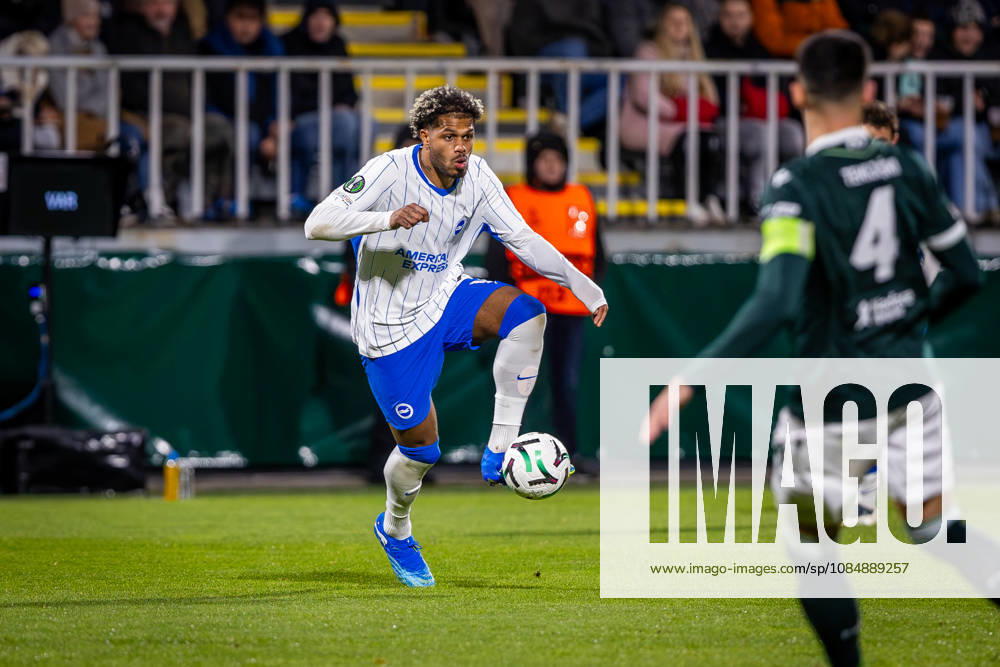 JABLONEC - BRIGHTON Georginio Rutter of Brighton during the matchday 2 of League phase round of UEFA Conference league football match between FK Jablonec and Brighton and Hove Albion at Stadion Strelnice. Jablonec nad Nisou, Czechia, October 22, 2026. Photo by Branislav Racko