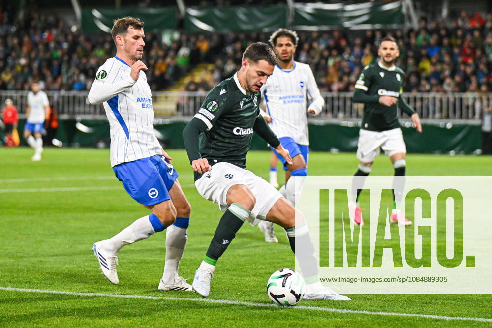 UEFA Conference League 2026 27 league phase football match between FK Jablonec and Brighton & Hove Albion at Stadion Strelnice in Jablonec nad Nisou, Czech Republic. Persons shown: Dusan Pavlovic Pascal Gross Photo: Antoni Dec Arena Akcji. NEWSPIX.PL --- newspix.pl