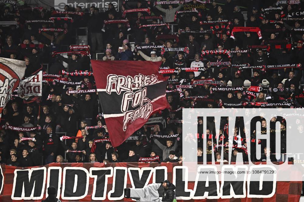 FC Midtjylland v Sint-Truidense VV - UEFA Conference League HERNING, DENMARK - OCTOBER 22 : supporters FC Midtjylland during the UEFA Conference League 2026 27 League Phase matchday 2 match between FC Midtjylland and Sint-Truidense VV on October 22, 2026 in Herning, Denmark, 22 10 2026 Herning Denmark