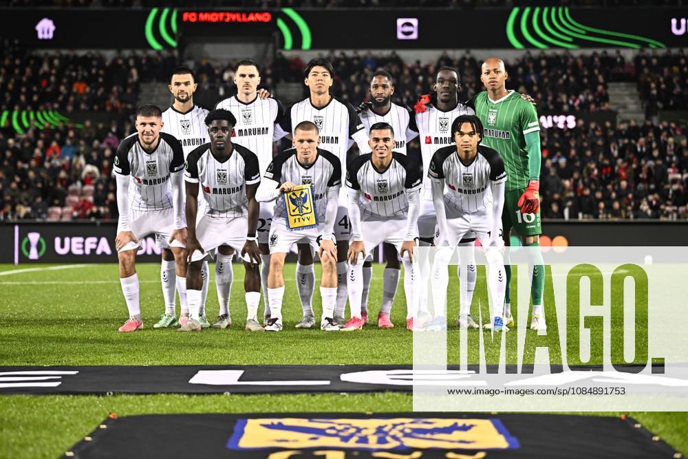 FC Midtjylland v Sint-Truidense VV - UEFA Conference League HERNING, DENMARK - OCTOBER 22 : players of STVV during the UEFA Conference League 2026 27 League Phase matchday 2 match between FC Midtjylland and Sint-Truidense VV on October 22, 2026 in Herning, Denmark, 22 10 2026 Herning Denmark