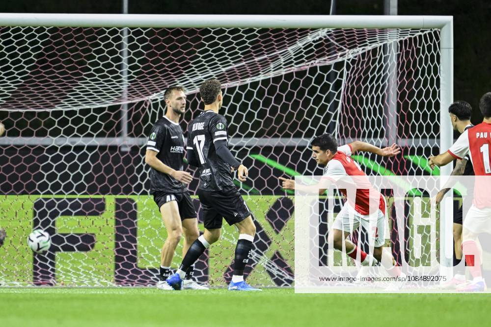 SC Braga v KAA Gent - UEFA Conference League BRAGA, PORTUGAL - OCTOBER 22 : Gomez Victor defender of SC Braga scoring a goal during the UEFA Conference League 2026 27 League Phase matchday 2 match between SC Braga and KAA Gent on October 22, 2026 in Braga, Portugal, 22 10 2026 Braga Portugal