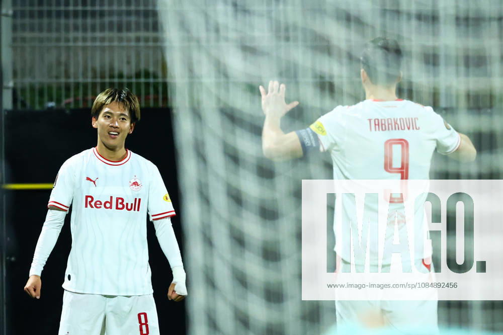 SOCCER - UEFA EL, Celje vs RBS CELJE,SLOVENIA,22.OCT.26 - SOCCER - UEFA Europa League, NK Celje vs Red Bull Salzburg. Image shows the rejoicing of Red Bull Salzburg. GEPAxpictures Doak