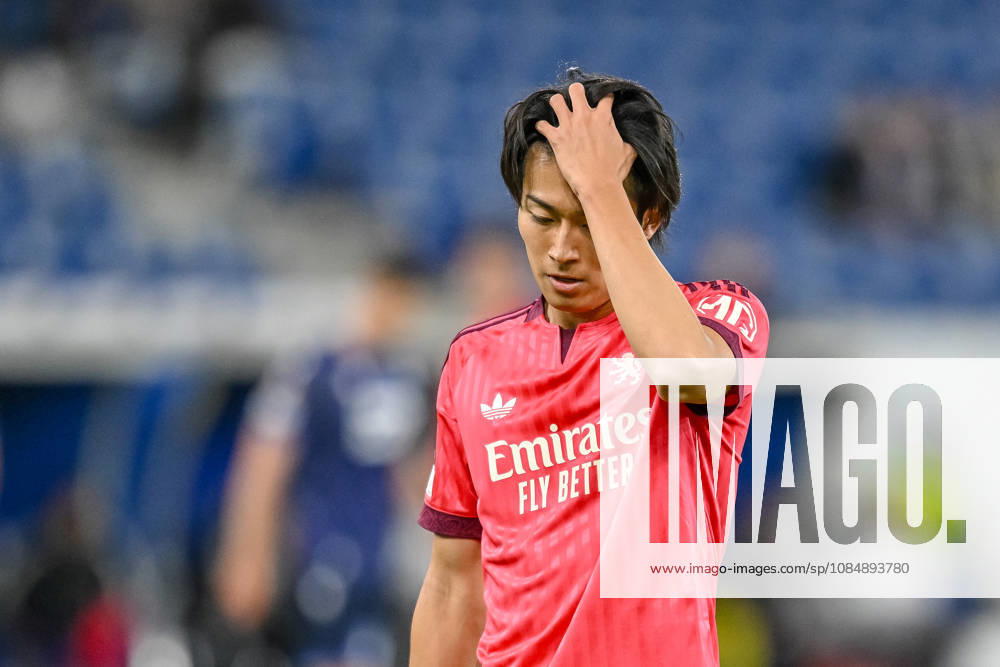 Keito Nakamura (Olympique Lyon) gestures looks dejected during the UEFA Europa League 2026 27 League Phase match between TSG 1899 Hoffenheim and Olympique Lyonnais at Rhein-Neckar-Arena on October 22, 2026 in Sinsheim, Germany. (Photo by Harry Langer DeFodi Images) -