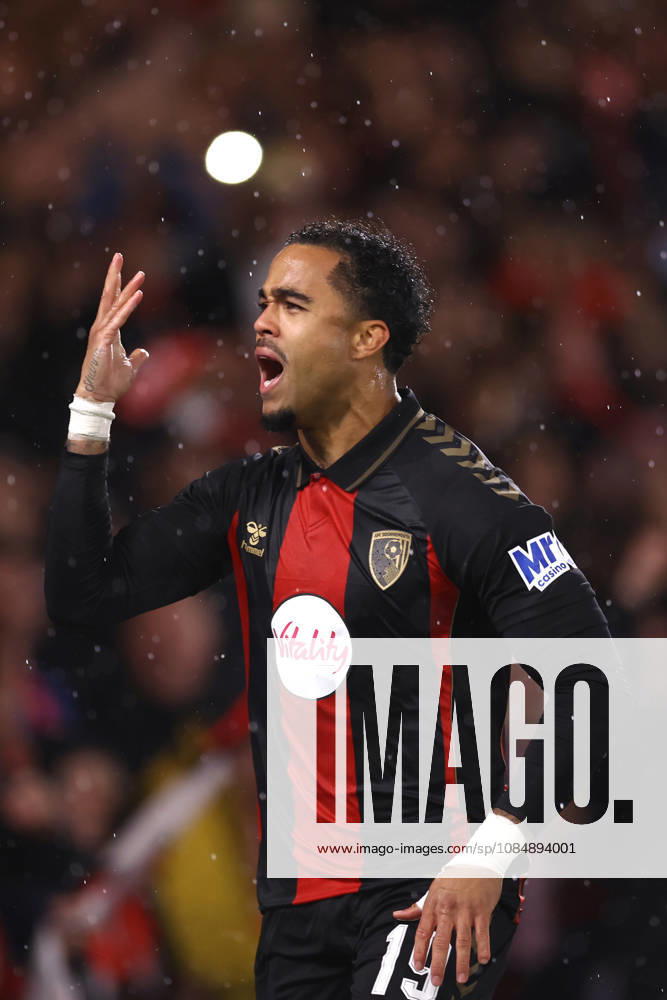Bournemouth v AC Milan 22 October 2026, Bournemouth - UEFA Europa League - Bournemouth v AC Milan - Justin Kluivert of Bournemouth celebrates scoring the opening goal - Photo: Jacques Feeney Offside. Bournemouth UK