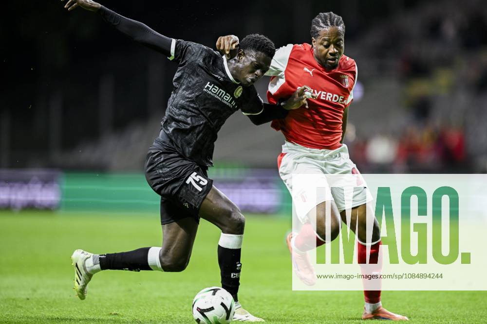 SC Braga v KAA Gent - UEFA Conference League BRAGA, PORTUGAL - OCTOBER 22 : Cisse Ibrahima forward of KAA Gent and Bright Arrey-Mbi defender of SC Braga in action during the UEFA Conference League 2026 27 League Phase matchday 2 match between SC Braga and KAA Gent on October 22, 2026 in Braga, Portugal, 22 10 2026 Braga Portugal