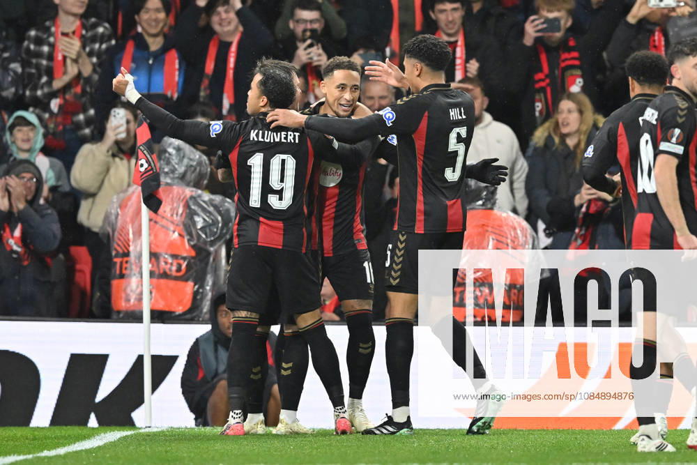 Bournemouth v AC Milan, Europa League Goal 2-0 - Marcus Tavernier (16) of AFC Bournemouth celebrates scoring the second goal from the penalty spot during the Europa League match between Bournemouth and AC Milan at the Vitality Stadium, Bournemouth, UK on 22 October 2026. Bournemouth Vitality Stadium Dorset UK Editorial use only ,