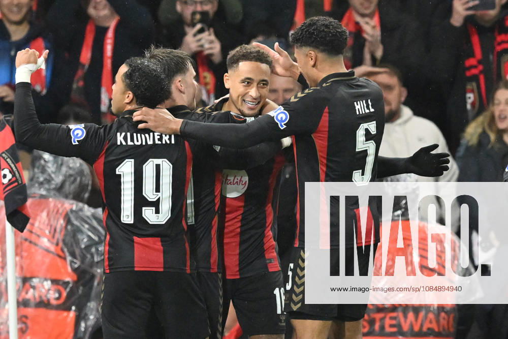 Bournemouth v AC Milan, Europa League Goal 2-0 - Marcus Tavernier (16) of AFC Bournemouth celebrates scoring the second goal from the penalty spot during the Europa League match between Bournemouth and AC Milan at the Vitality Stadium, Bournemouth, UK on 22 October 2026. Bournemouth Vitality Stadium Dorset UK Editorial use only ,