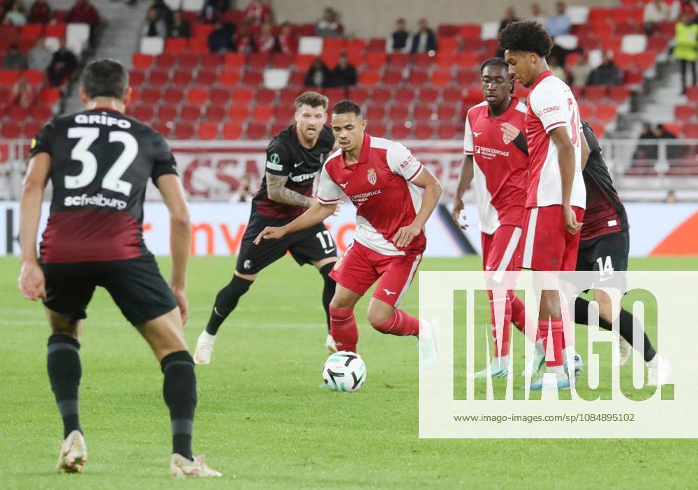 Monaco vs Fribourg PHOTOPQR NICE MATIN Cyril Dodergny ; Monaco ; 22 10 2026 ; Monaco le 22 10 2026 - Stade Louis II - Ligue Conference - 2eme journee - L AS Monaco recevait Fribourg - Le monegasque VANDERSON N02 Monaco France