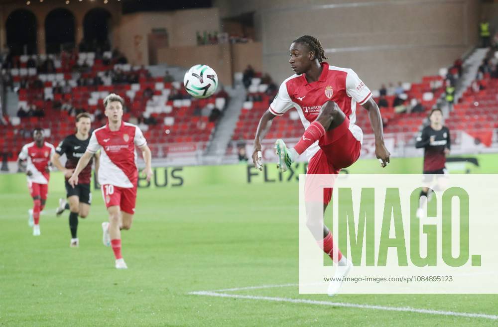 Monaco vs Fribourg PHOTOPQR NICE MATIN Cyril Dodergny ; Monaco ; 22 10 2026 ; Monaco le 22 10 2026 - Stade Louis II - Ligue Conference - 2eme journee - L AS Monaco recevait Fribourg - Le monegasque COULIBALY N28 Monaco France