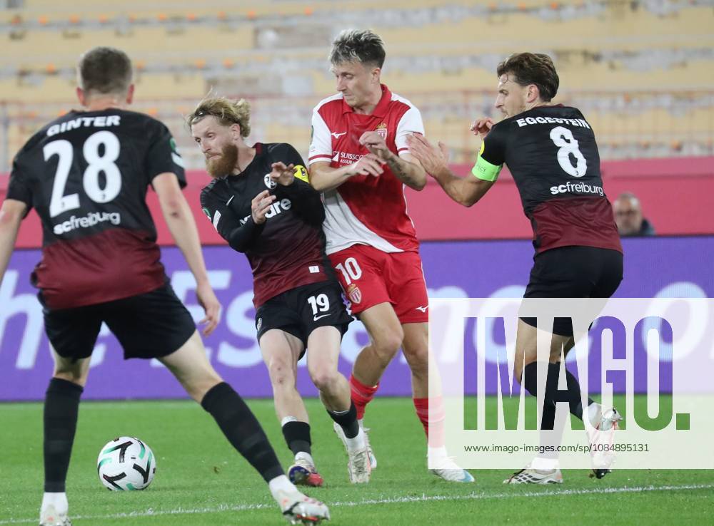 Monaco vs Fribourg PHOTOPQR NICE MATIN Cyril Dodergny ; Monaco ; 22 10 2026 ; Monaco le 22 10 2026 - Stade Louis II - Ligue Conference - 2eme journee - L AS Monaco recevait Fribourg - Le monegasque GOLOVIN N10 Monaco France