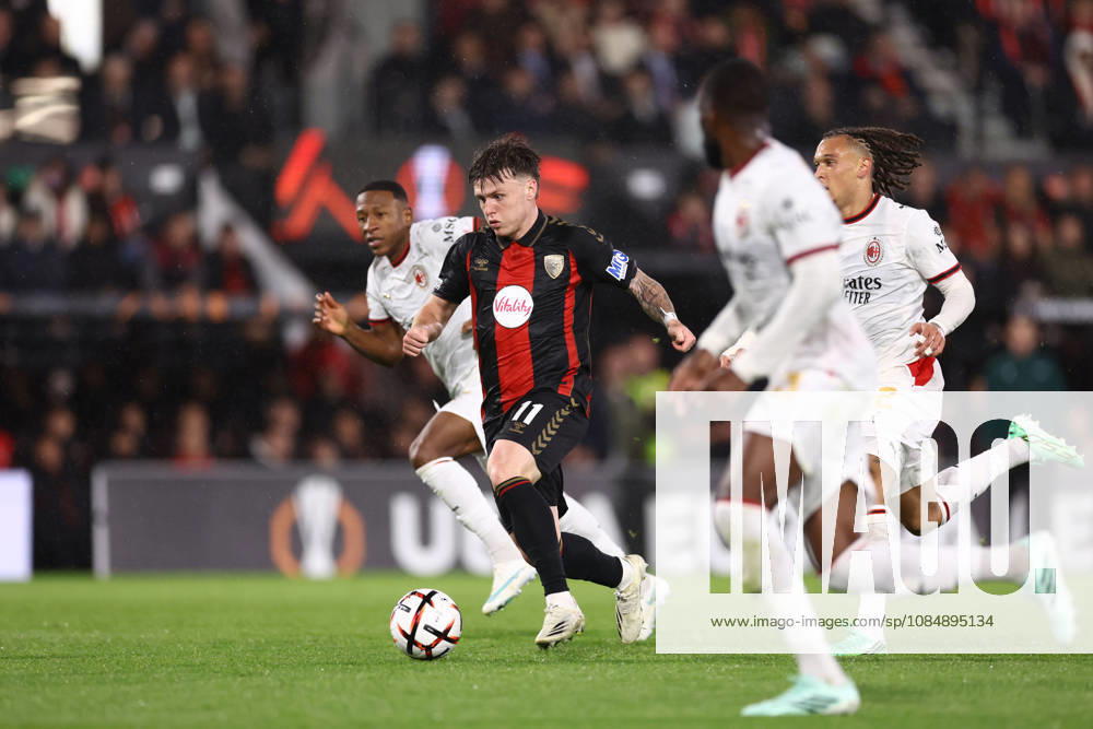 Bournemouth v AC Milan 22 October 2026, Bournemouth - UEFA Europa League - Bournemouth v AC Milan - Ben Gannon-Doak of Bournemouth - Photo: Jacques Feeney Offside. Bournemouth UK