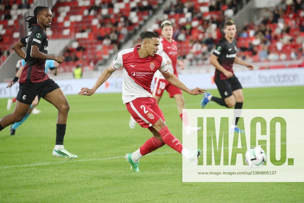 Monaco vs Fribourg PHOTOPQR NICE MATIN Cyril Dodergny ; Monaco ; 22 10 2026 ; Monaco le 22 10 2026 - Stade Louis II - Ligue Conference - 2eme journee - L AS Monaco recevait Fribourg - Le monegasque VANDERSON N02 Monaco France