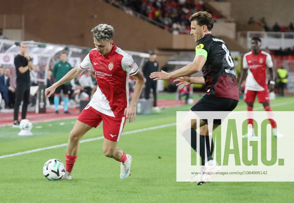 Monaco vs Fribourg PHOTOPQR NICE MATIN Cyril Dodergny ; Monaco ; 22 10 2026 ; Monaco le 22 10 2026 - Stade Louis II - Ligue Conference - 2eme journee - L AS Monaco recevait Fribourg - Le monegasque GOLOVIN N10 Monaco France