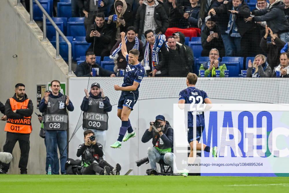Andrej Kramaric (TSG 1899 Hoffenheim) celebrates after scoring his team s first goal during the UEFA Europa League 2026 27 League Phase match between TSG 1899 Hoffenheim and Olympique Lyonnais at Rhein-Neckar-Arena on October 22, 2026 in Sinsheim, Germany. (Photo by Harry Langer DeFodi Images) -