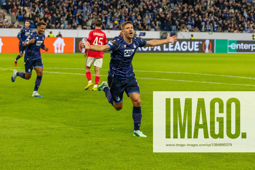 TSG 1899 Hoffenheim - Olympique Lyon Deutschland, Sinsheim, 22.10.2026, Fussball, Europa League, Saison 2026 2027, TSG Hoffenheim - Olympique Lyon: Andrej Kramaric (TSG Hoffenheim); Jubel Tor 1:0 Kramaric.