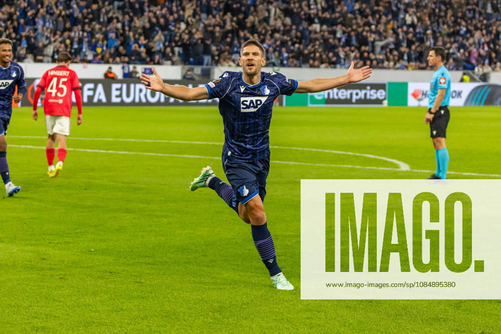 TSG 1899 Hoffenheim - Olympique Lyon Deutschland, Sinsheim, 22.10.2026, Fussball, Europa League, Saison 2026 2027, TSG Hoffenheim - Olympique Lyon: Andrej Kramaric (TSG Hoffenheim); Jubel Tor 1:0 Kramaric.