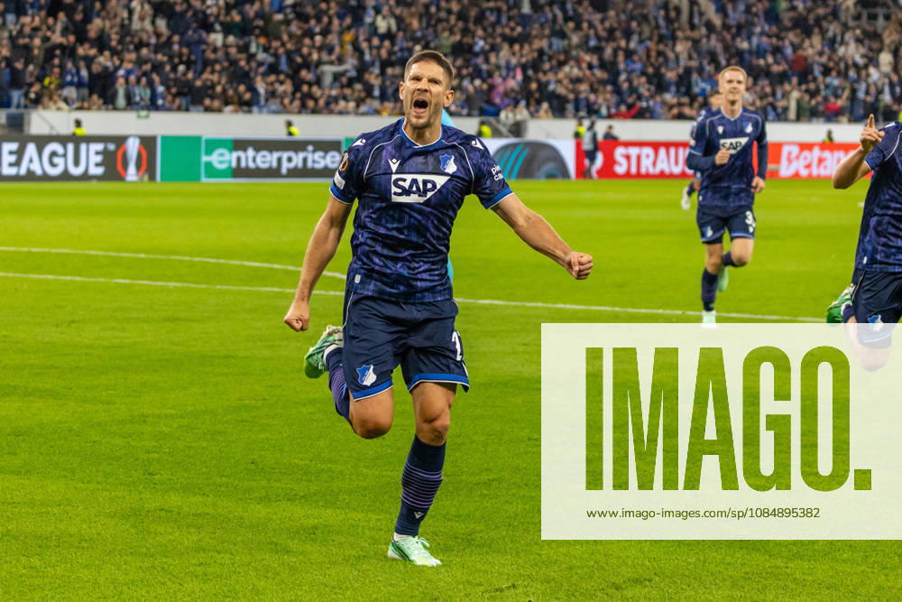 TSG 1899 Hoffenheim - Olympique Lyon Deutschland, Sinsheim, 22.10.2026, Fussball, Europa League, Saison 2026 2027, TSG Hoffenheim - Olympique Lyon: Andrej Kramaric (TSG Hoffenheim); Jubel Tor 1:0 Kramaric.