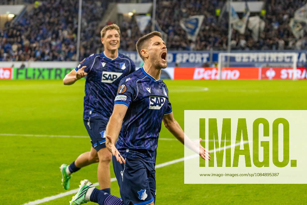 TSG 1899 Hoffenheim - Olympique Lyon Deutschland, Sinsheim, 22.10.2026, Fussball, Europa League, Saison 2026 2027, TSG Hoffenheim - Olympique Lyon: Andrej Kramaric (TSG Hoffenheim); Jubel Tor 1:0 Kramaric.