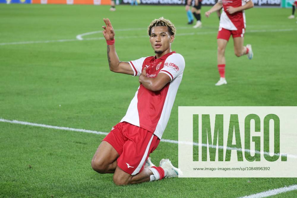 Monaco vs Fribourg PHOTOPQR NICE MATIN Cyril Dodergny ; Monaco ; 22 10 2026 ; Monaco le 22 10 2026 - Stade Louis II - Ligue Conference - 2eme journee - L AS Monaco recevait Fribourg - Le monegasque BRUNNER N29 Monaco France