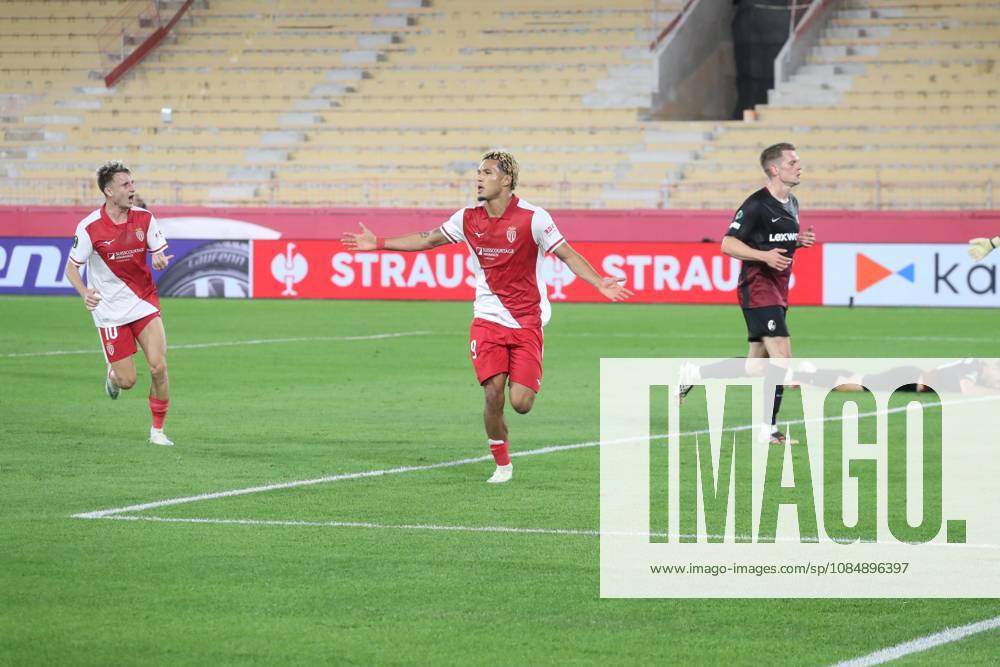 Monaco vs Fribourg PHOTOPQR NICE MATIN Cyril Dodergny ; Monaco ; 22 10 2026 ; Monaco le 22 10 2026 - Stade Louis II - Ligue Conference - 2eme journee - L AS Monaco recevait Fribourg - Le monegasque BRUNNER N29 Monaco France