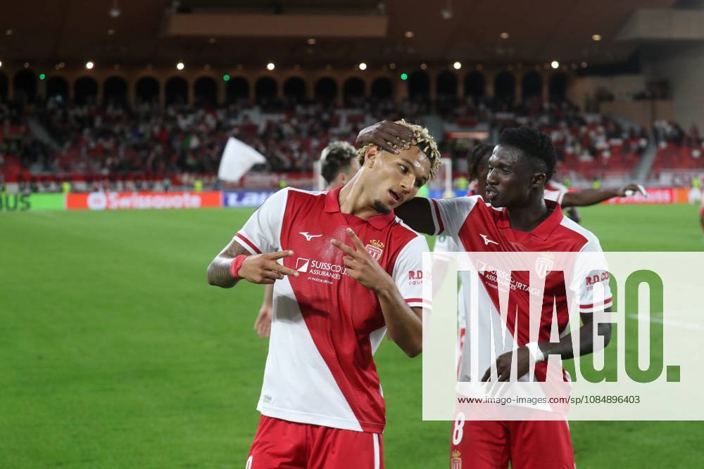 Monaco vs Fribourg PHOTOPQR NICE MATIN Cyril Dodergny ; Monaco ; 22 10 2026 ; Monaco le 22 10 2026 - Stade Louis II - Ligue Conference - 2eme journee - L AS Monaco recevait Fribourg - Le monegasque BRUNNER N29 marque le premier but pour Monaco Monaco France