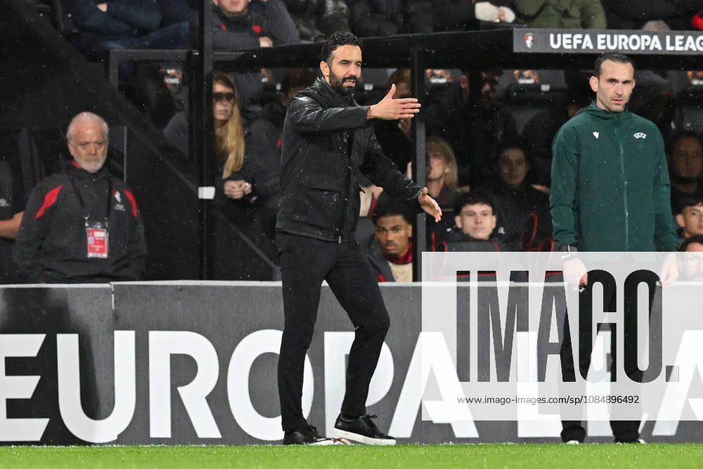Bournemouth v AC Milan, Europa League AC Milan manager head coach Ruben Amorim gestures during the Europa League match between Bournemouth and AC Milan at the Vitality Stadium, Bournemouth, UK on 22 October 2026. Bournemouth Vitality Stadium Dorset UK Editorial use only ,