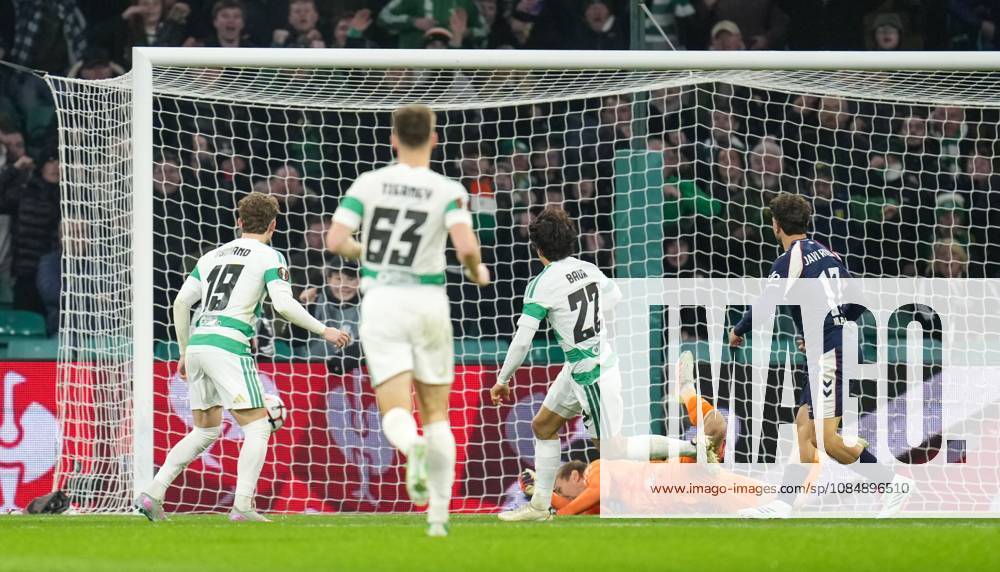 Celtic midfielder Mika Baur shoots past Celta Vigo goalkeeper Ionut Radu and scores to give Celtic a 1-0 lead Celtic v Celta Vigo, UEFA Europa League, Football, Celtic Park, Glasgow, Scotland, UK - 22 Oct 2026Glasgow Celtic Park Scotland United Kingdom